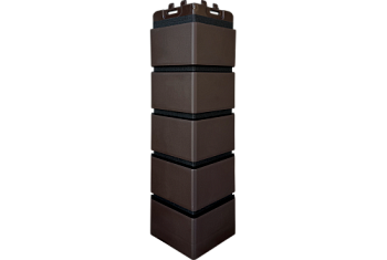 Угол Grand Line Клинкерный кирпич Design шоколадный со швом RAL 9005
