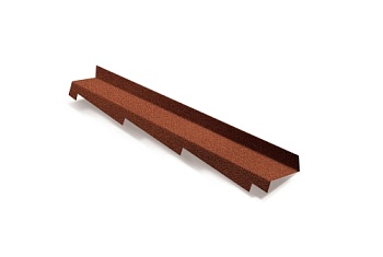 Планка примыкания левая для композитной черепицы Metrotile скарлет (1,25м)
