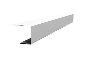 Планка завершающая фальц Grand Line 0,45 PE с пленкой RAL 9003 сигнальный белый (3м)