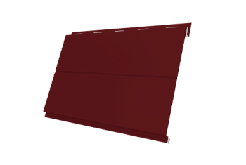 Софит металлический Вертикаль 0,2 line Grand Line 0,5 Satin Matt TX с пленкой RAL 3005 красное вино