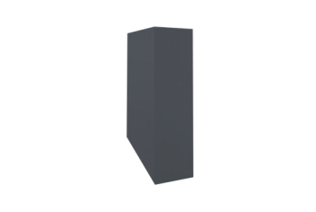 Кожух скатный д550/ш250/в1-1500/в2-1350 0,45 Drap TX с пленкой RAL 7024 мокрый асфальт