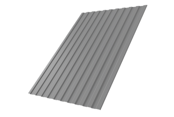 Профнастил С8A v01 Grand Line 0,5 Satin RAL 9006 бело-алюминиевый