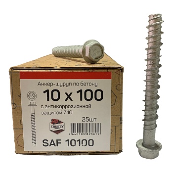 Анкер-шуруп SAF 10х100 по бетону (25 шт)