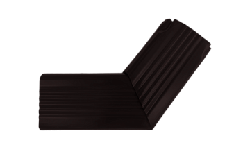 Колено трубы гофрированное боковое правое Vortex Lite Matt 76х102мм RAL 9005 черный