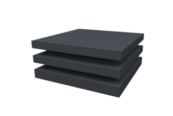 Колпак на столб плоский елка 390х390мм 0,5 Satin с пленкой RAL 7024 мокрый асфальт