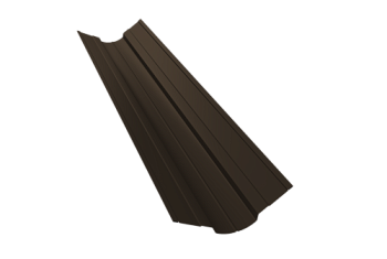 Планка ендовы верхней фигурной 70х70 Grand Line 0,5 Velur X RR 32 темно-коричневый (3м)