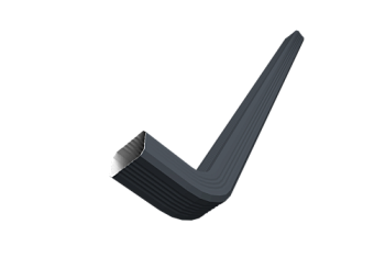 Труба гофрированная Vortex Lite 76х102х3000мм с коленом PE RAL 7024 мокрый асфальт