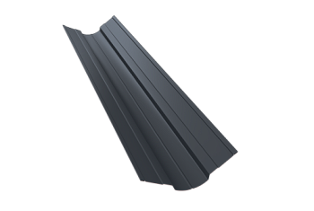 Планка ендовы верхней фигурной 70х70 Grand Line 0,5 Velur X RAL 7024 мокрый асфальт (2м)