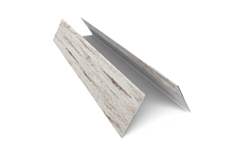 Планка стыковочная составная нижняя 0,45 Print Elite Snow Wood TwinColor (2м)