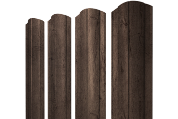 Штакетник Круглый фигурный Grand Line 0,45 Print Premium Almond Wood Fresh