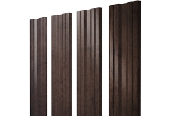 Штакетник Twin с прямым резом Grand Line 0,45 Print-Double Premium Antique Wood