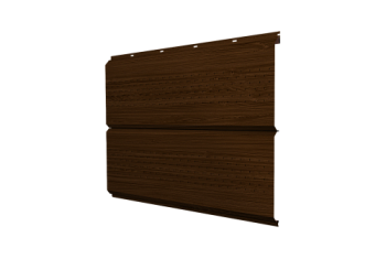 Софит металлический ЭкоБрус new Grand Line c перфорацией 0,45 Print Elite с пленкой Choco Wood TwinColor