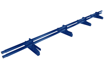 Снегозадержатель трубчатый для фальца Premium 45х25 RAL 5005 (3м) оцинкованный