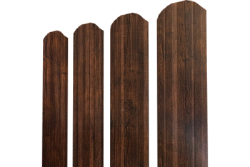 Штакетник Twin XL фигурный Grand Line 0,4 Print Premium Cherry Wood Dark FTC