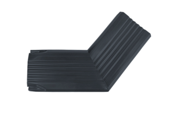 Колено трубы гофрированное боковое левое Vortex Lite 76х102мм Matt RAL 7024 мокрый асфальт