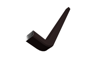 Труба гофрированная Vortex Lite Matt 76х102х3000мм с коленом RAL 9005 черный