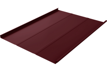 Фальц двойной стоячий Line Grand Line 0,45 Drap ST с пленкой на замках RAL 3005 красное вино