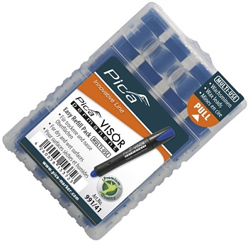 Сменные картриджи Pica 991/40 для маркера Pica Visor (синие) 4 шт