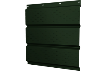 Софит металлический Классик Grand Line полная перфорация 0,5 Satin Matt TX с пленкой RAL 6020 хромовая зелень