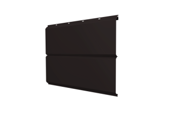 Софит металлический ЭкоБрус new Grand Line без перфорации 0,5 Satin Matt TX с пленкой RAL 9005 черный