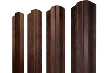 Штакетник М-образный B фигурный Grand Line 0,4 Print Premium Cherry Wood Fresh TwinColor