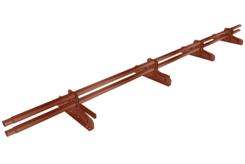 Снегозадержатель трубчатый для фальца Premium 45х25 RAL 8004 (3м) оцинкованный