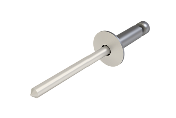 Заклёпка вытяжная Daxmer 4,8х16х14 RAL 9010 (250шт) нерж/нерж