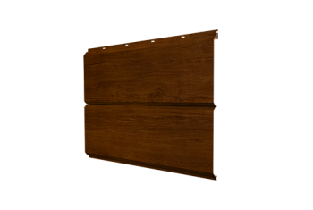 Софит металлический ЭкоБрус new Grand Line без перфорации 0,45 Print Premium Golden Wood Intense FTC