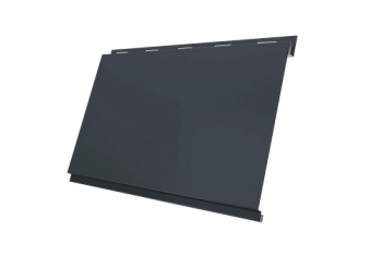 Софит металлический Вертикаль 0,2 classic Grand Line 0,5 Satin Matt с пленкой RAL 7024 мокрый асфальт
