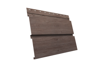 Софит металлический Квадро Брус Grand Line без перфорации 0,45 Print Elite с пленкой White Wood TwinColor