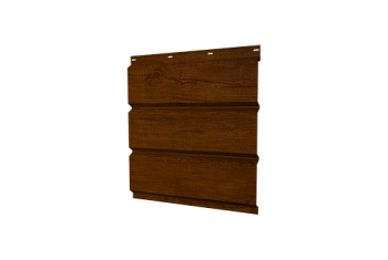 Софит металлический Классик Grand Line без перфорации 0,45 Print-Double Premium с пленкой Golden Wood Intense F