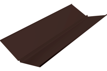 Планка ендовы нижней с компенсатором Grand Line 0,5 Velur X RAL 8017 шоколад (2м)
