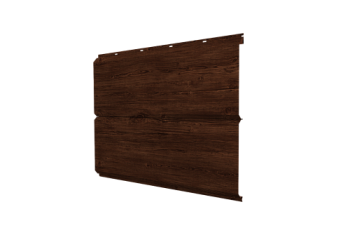 Софит металлический ЭкоБрус new Grand Line без перфорации 0,45 Print Elite с пленкой Cherry Wood TwinColor