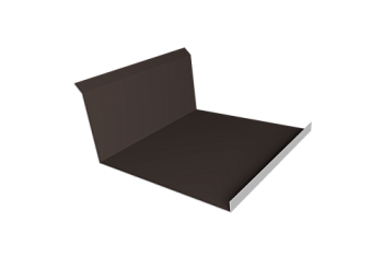 Планка примыкания нижняя 20х122х260х15 Grand Line 0,45 Drap TX RR 32 темно-коричневый (3м)