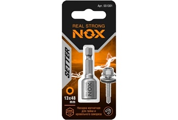Ключ-насадка магнитная Nox Nut Setter 13x48мм карта (551301)