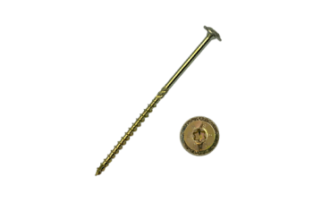 Саморез конструкционный тарельчатый Daxmer 6,0х80 (100шт) Torx желтый цинк