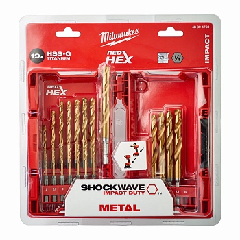 Набор свёрл по металлу MILWAUKEE Shockwave HSS-G HEX (18 шт)