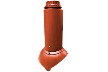 Выход канализации Krovent Pipe-VT 110/125 Изолированный красно-коричневый