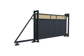 Ворота откатные Estet Plus 2,0х4,5 RAL 7024/1014