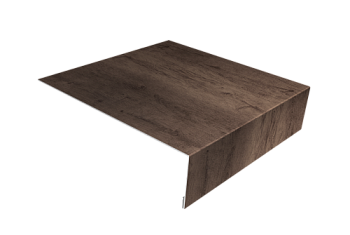 Планка лобовая/околооконная простая 190х50 Grand Line 0,45 Print Premium Almond Wood Fresh (2м)