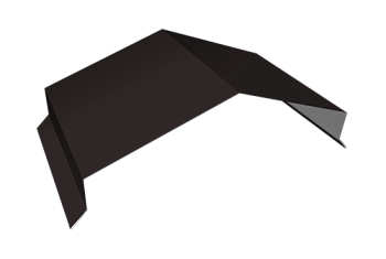 Парапетная крышка угольная 250мм Grand Line 0,45 Drap RAL 9005 черный (2,5м)
