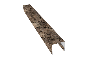 Планка П-образная заборная 24 Grand Line 0,45 Print Elite King Stone TwinColor (2м)