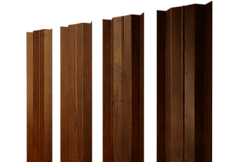 Штакетник М-образный B с прямым резом Grand Line 0,4 Print Premium Golden Wood Intense FTC