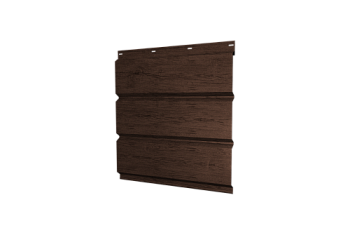 Софит металлический Классик Grand Line без перфорации 0,45 Print Premium с пленкой Antique Wood TwinColor