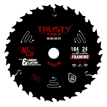Диск пильный Trusty-Tools Framing по дереву 184х20 24T