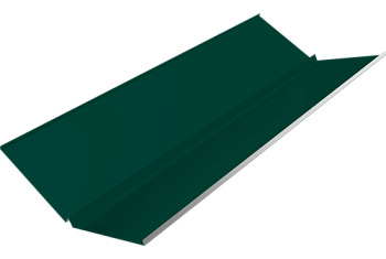 Планка ендовы нижней с компенсатором Grand Line 0,5 PE lite с пленкой RAL 6005 зеленый мох (2м)