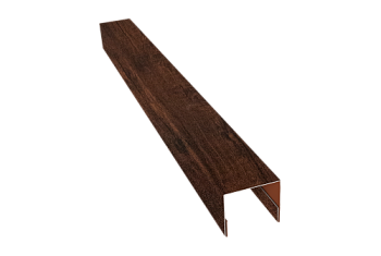 Планка П-образная заборная 24 Grand Line 0,45 Print Premium Cherry Wood Dark FTC (2,5м)
