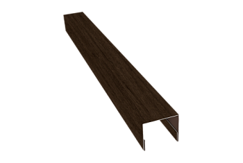 Планка П-образная заборная 24 Grand Line 0,4 Print Premium Antique Wood TwinColor (2м)