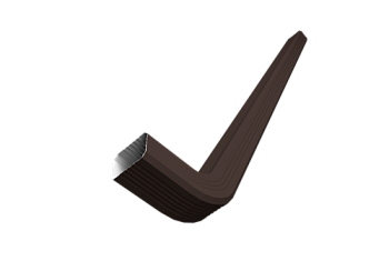 Труба гофрированная Vortex Lite Matt 76х102х3000мм с коленом RR 32 темно-коричневый