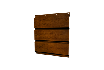 Софит металлический Классик Grand Line полная перфорация 0,45 Print Premium с пленкой Golden Wood Intense FTC